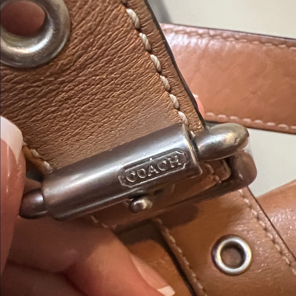 Vintage Coach Leather Buckle Backpack Bag - Picture 4 of 16